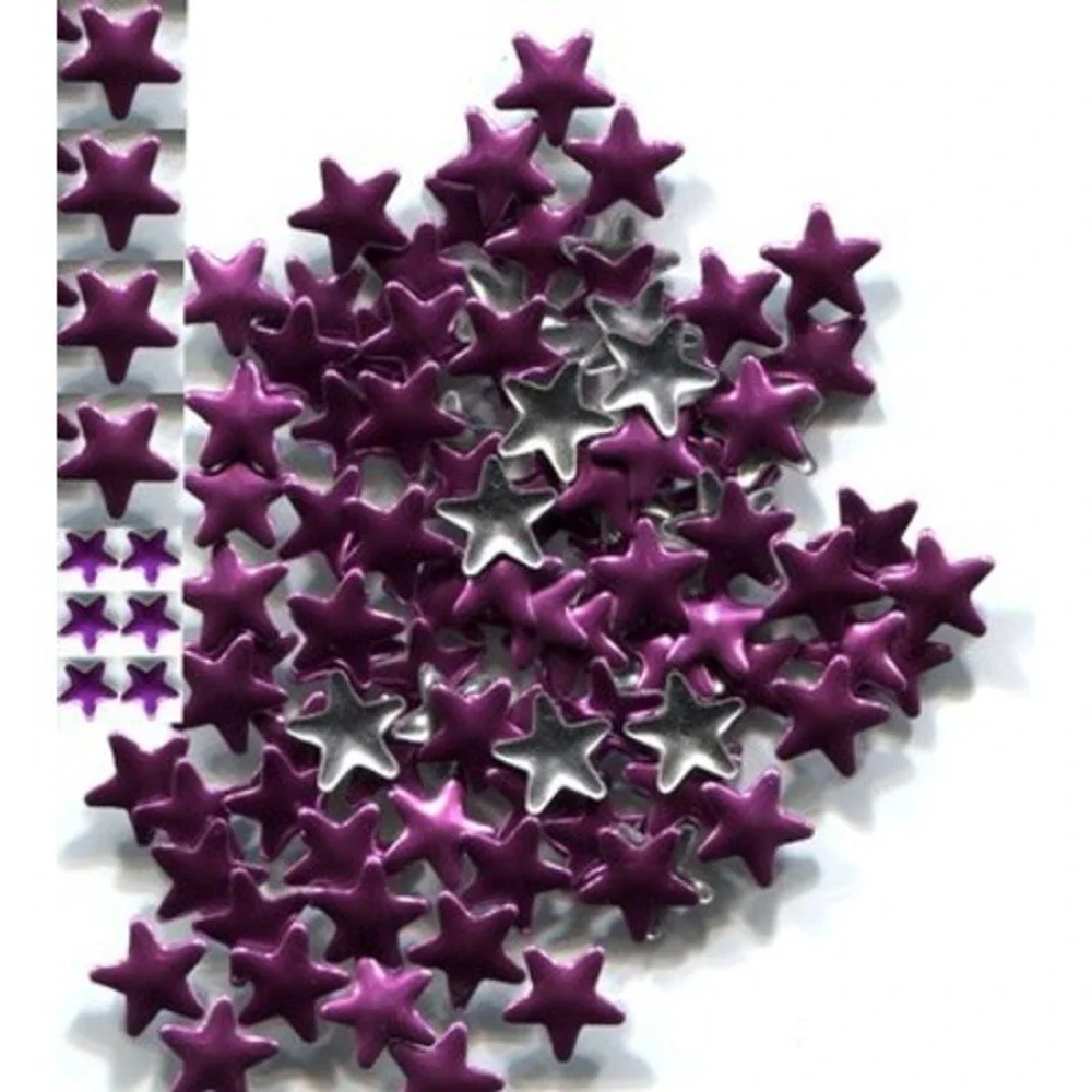 STARS Smooth‎ Rhinestuds 6mm  VIOLET  Hot Fix  iron on  2 Gross  288 Pieces